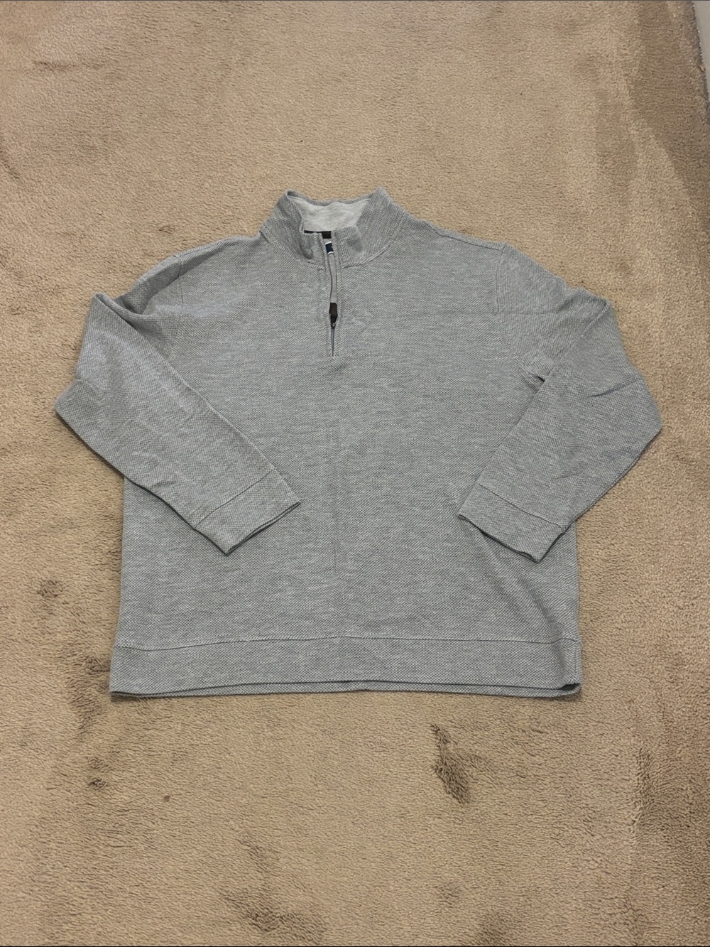 Club Room Light Gray Zip-Neck Sweater